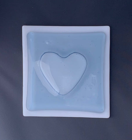 Sweet Lovelies: Wall Heart  Blue Tint  & White