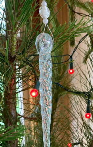 Christmas Icicle Decoration - Clear twist